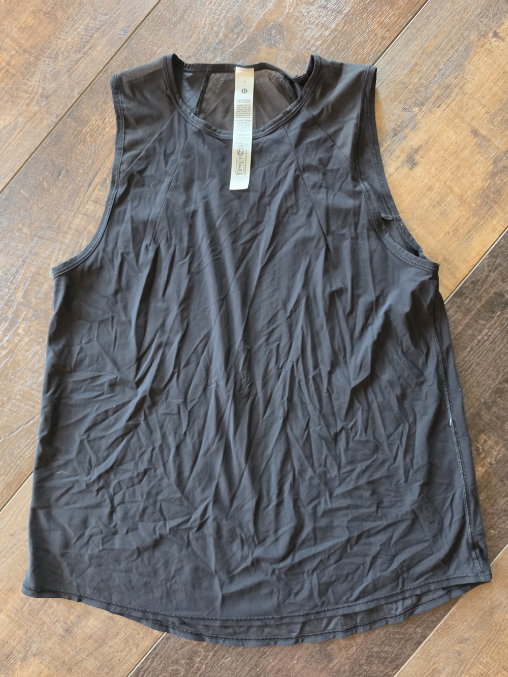 Lululemon Black Sleeveless Athletic Tank Top Women's Size 6